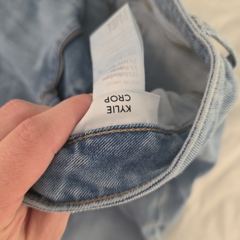 PAIGE Light Blue Ankle & Cropped Jeans